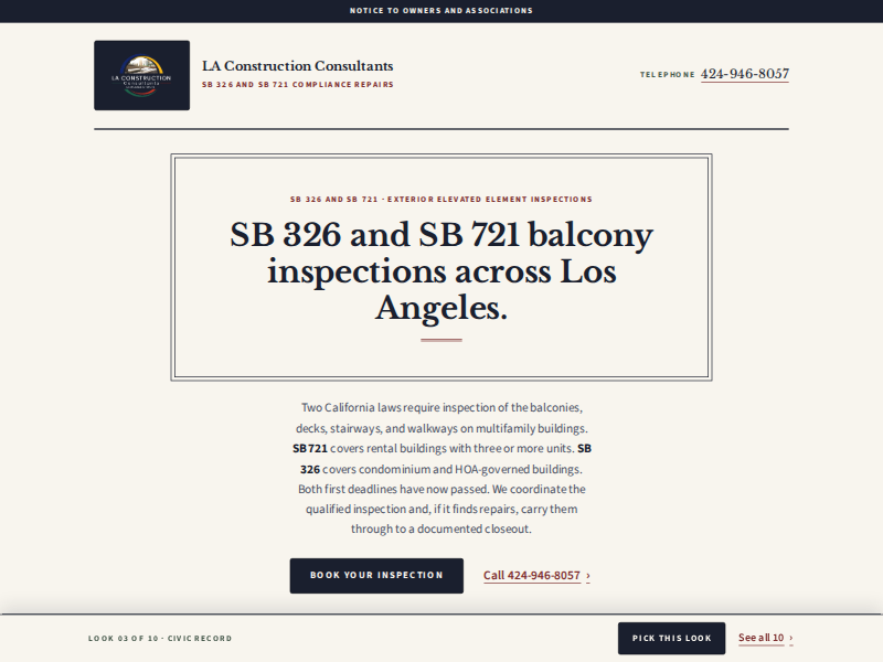 Look 03, Civic Record